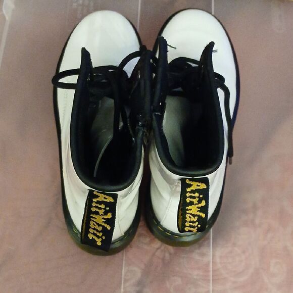 Dr. Martens White Leather Boots - Picture 2 of 6